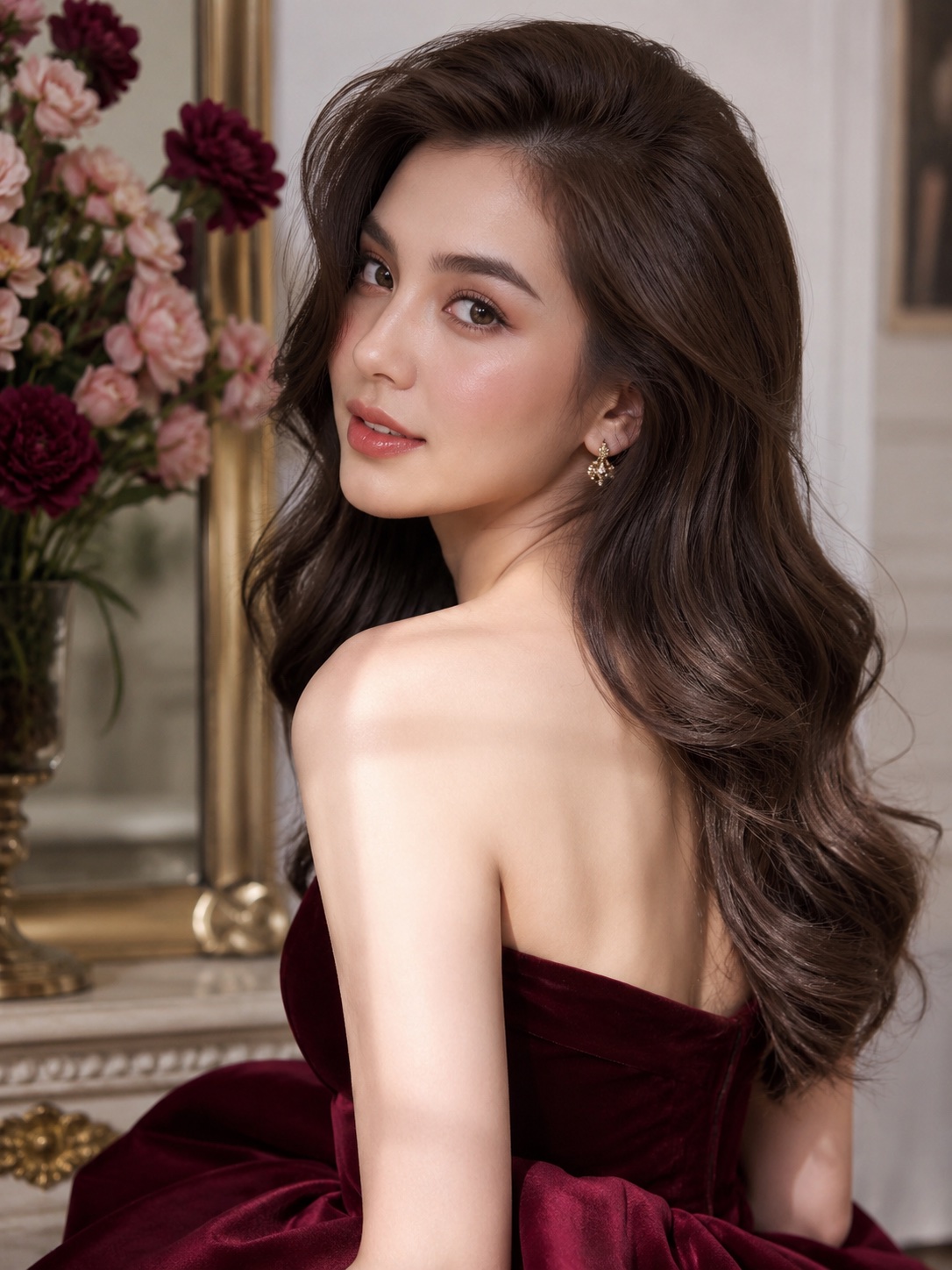 Glossy long blowout waves