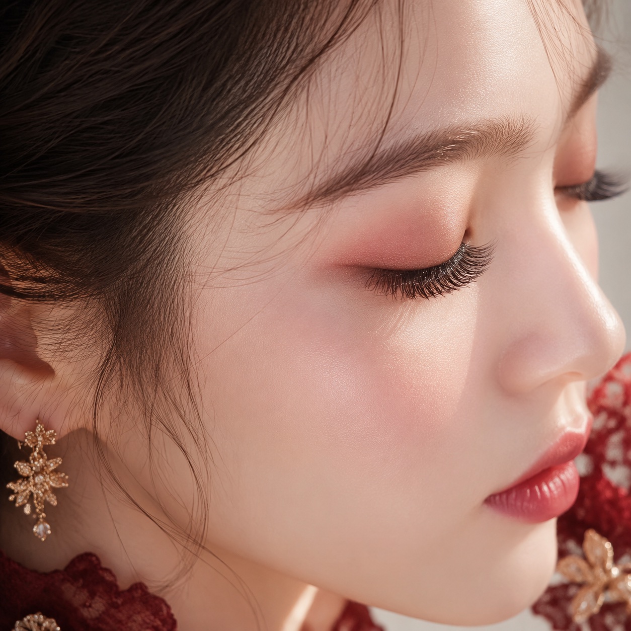 Elegant lash extensions close-up