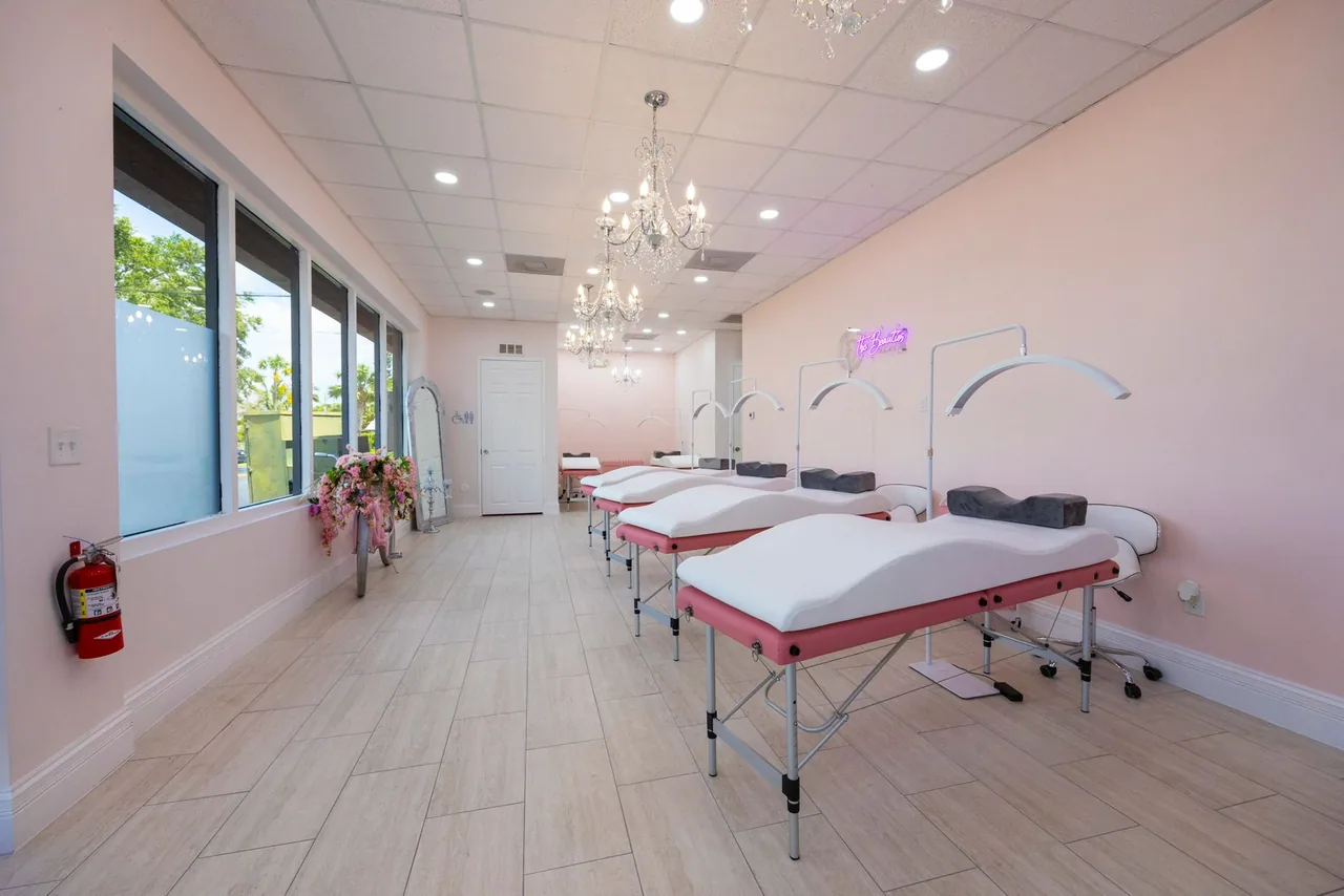 Treatment beds beside bright windows